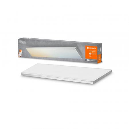 Eckiges rahmenloses WiFi LED-Panel LEDVANCE SMART+ Tunable White flach in weiss 60x10cm, Sprach- & Appsteuerung